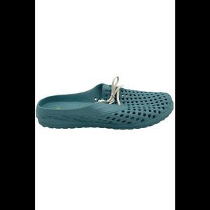 Barbara King Sole Steppers All-Weather Slip On Gardening Shoes Teal -